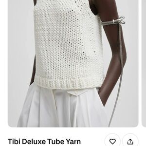 Tibi White Knit Tank Top